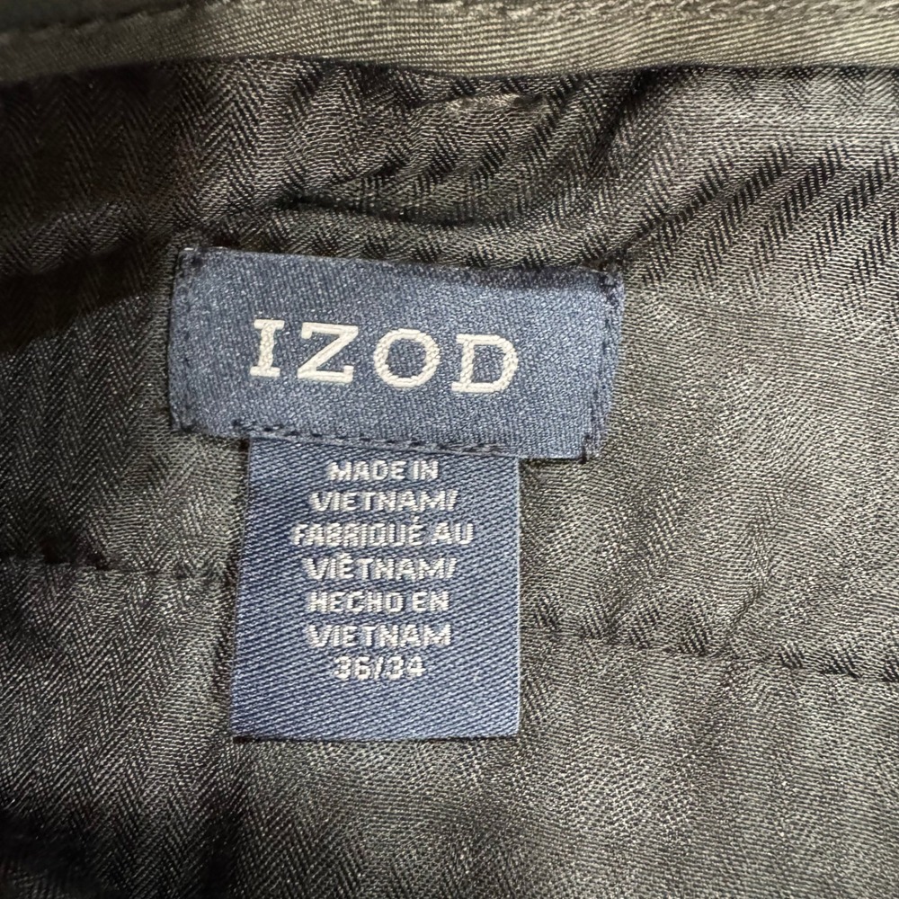 IZOD Mens Gray Dress Pants 36x34 Trousers Business Casual Work Career - Picture 3 of 4